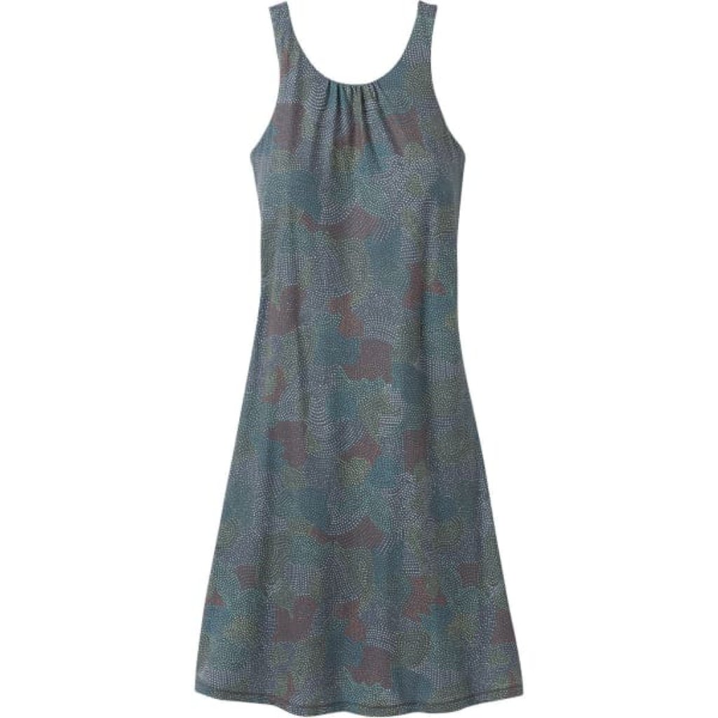 Prana Women's Gray Chalkboard Dotty Casual Skypath Midi Sundress Size 1x